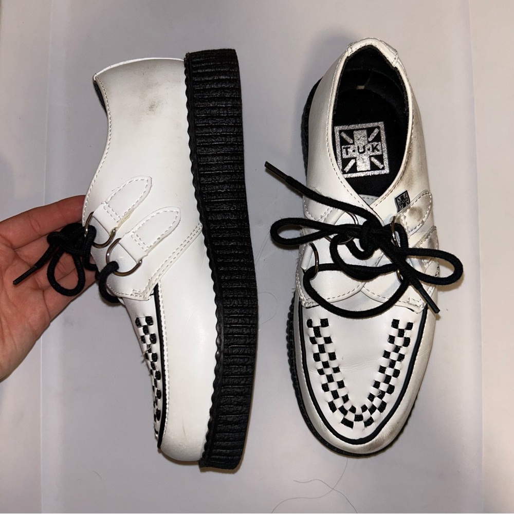 TUK white creeper platform shoe